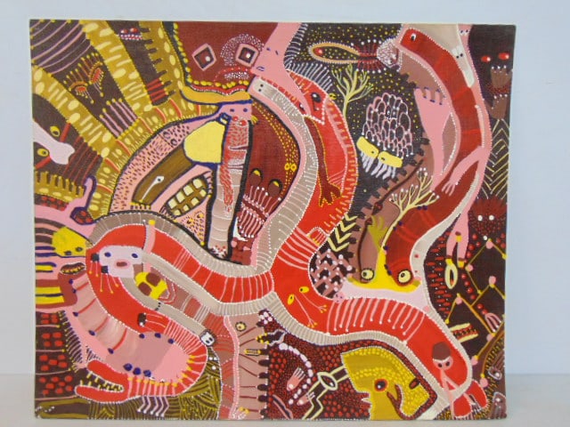 Painting, abstract, signed Louise Abrams, oil on canvas board, 20" by 24" (1 of 5)