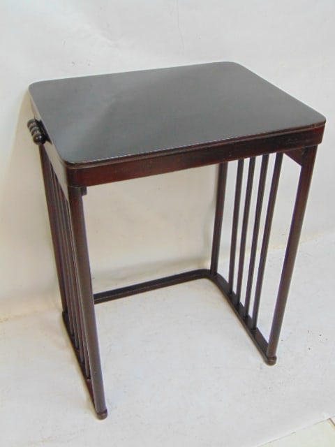 Joseph Hoffman Art Nouveau side table, Model 986, was part of nesting table set, table is 22" by (1 of 6)