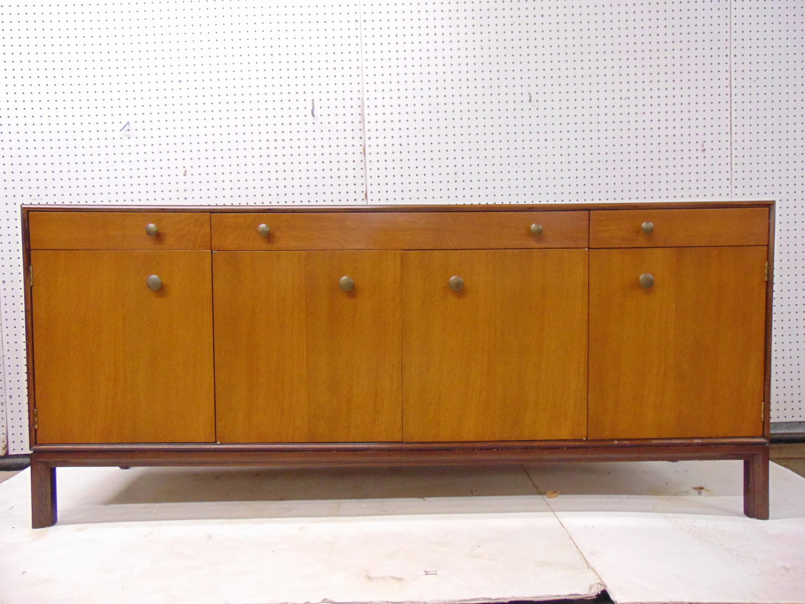 Edward Wormley for Dunbar mid Century sideboard, 3 drawers over cabinet base, cabinet is 69" by 18", (1 of 6)