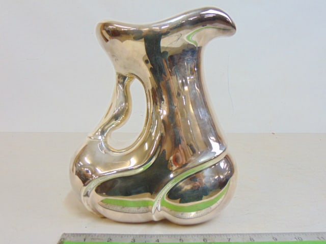 Calegaro Italy Fabian Design sterling silver pitcher, 35 troy, 9.75" tall (1 of 5)