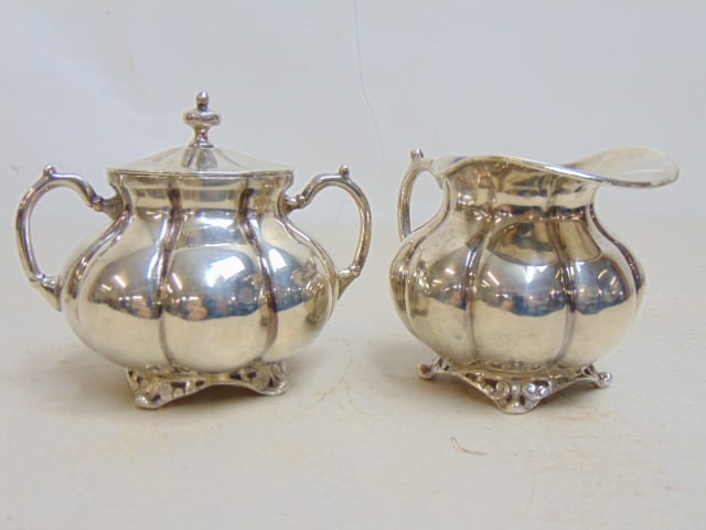Sanborn Mexican sterling silver sugar & creamer, 14.88 troy (1 of 4)