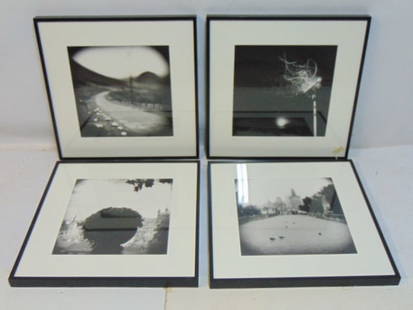 4 Gelatin silver prints by Keith Carter, "Light Trails", "5:42 am", (Charles Bridge, Prague) ,: 4 Gelatin silver prints by Keith Carter, "Light Trails", "5:42 am", (Charles Bridge, Prague) , "White Stones" & "Castle Wall", 2001,