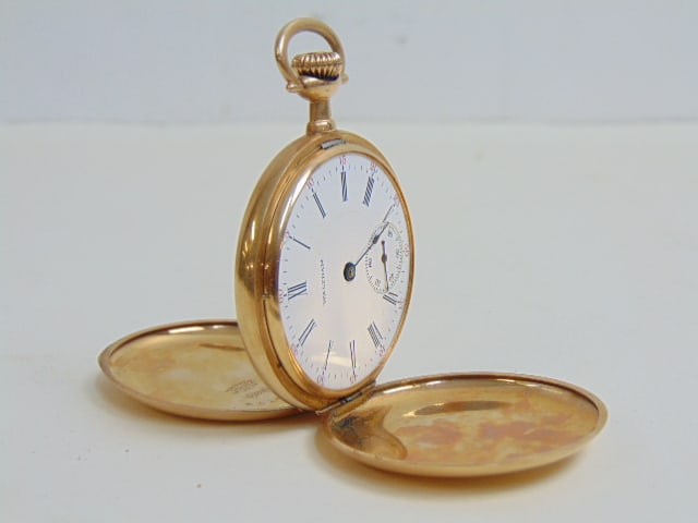 JEWELRY. GOLD WALTHAM pocket watch, 14k, missing crystal, 6516872. 87.60 total grams (1 of 5)