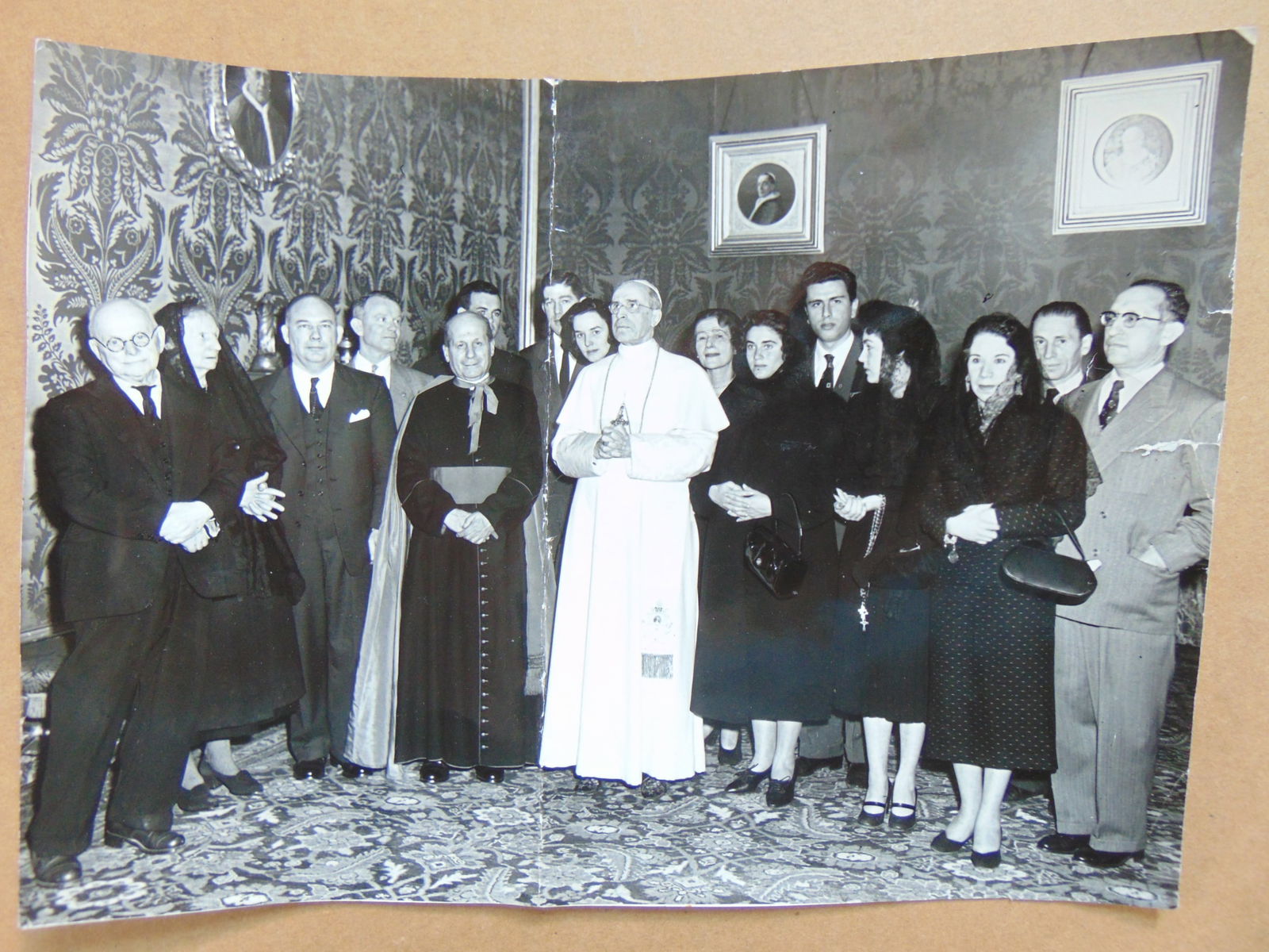 Photograph, Pope Pius XII with various bishops & dignitaies, G. Felici, Pontificia Fotografia, Rome, (1 of 2)