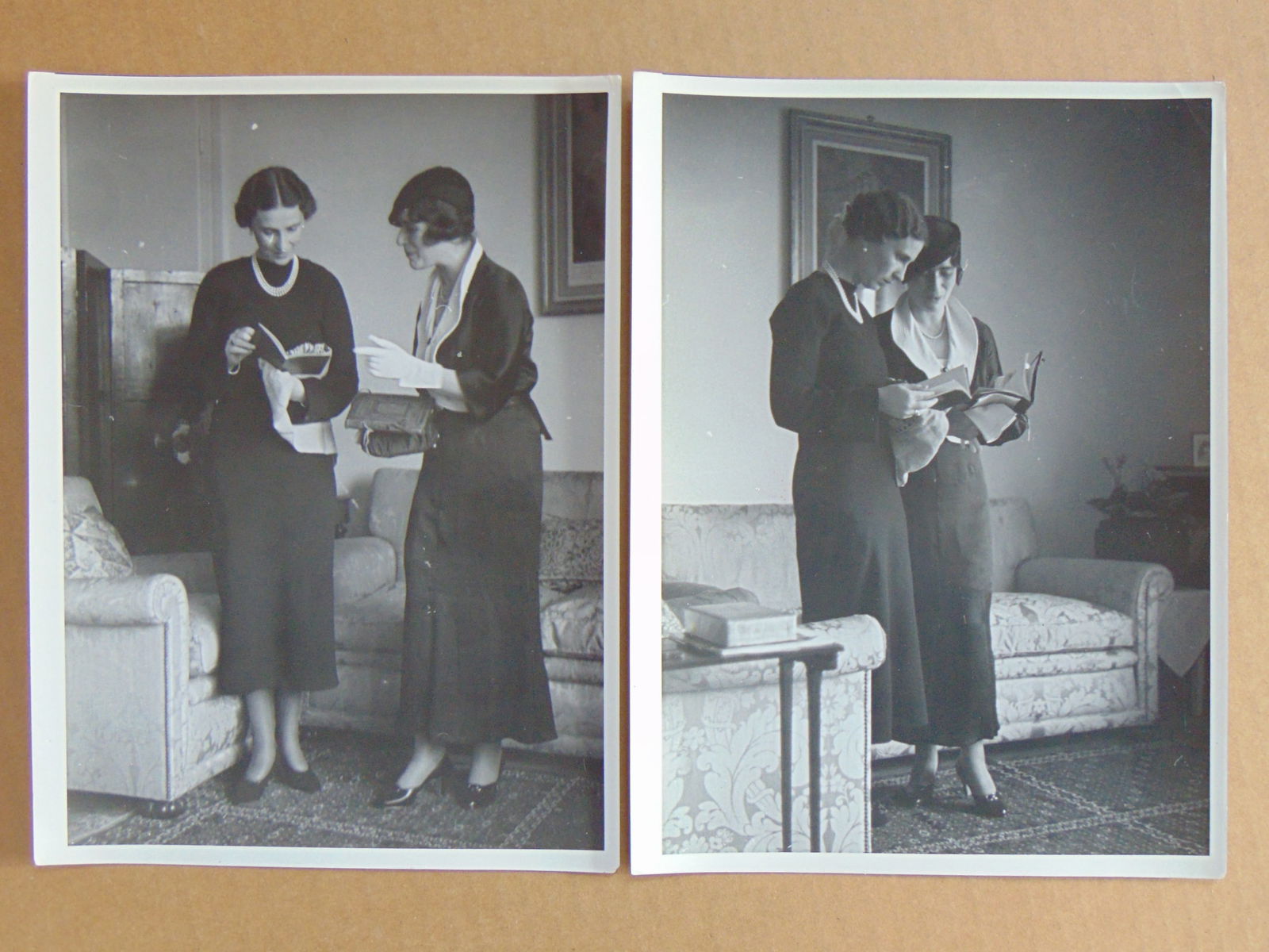 2 Alfred Eisenstaedt photographs, Princess Olga of Greece and Denmark with Anita Daniel, stamped (1 of 6)