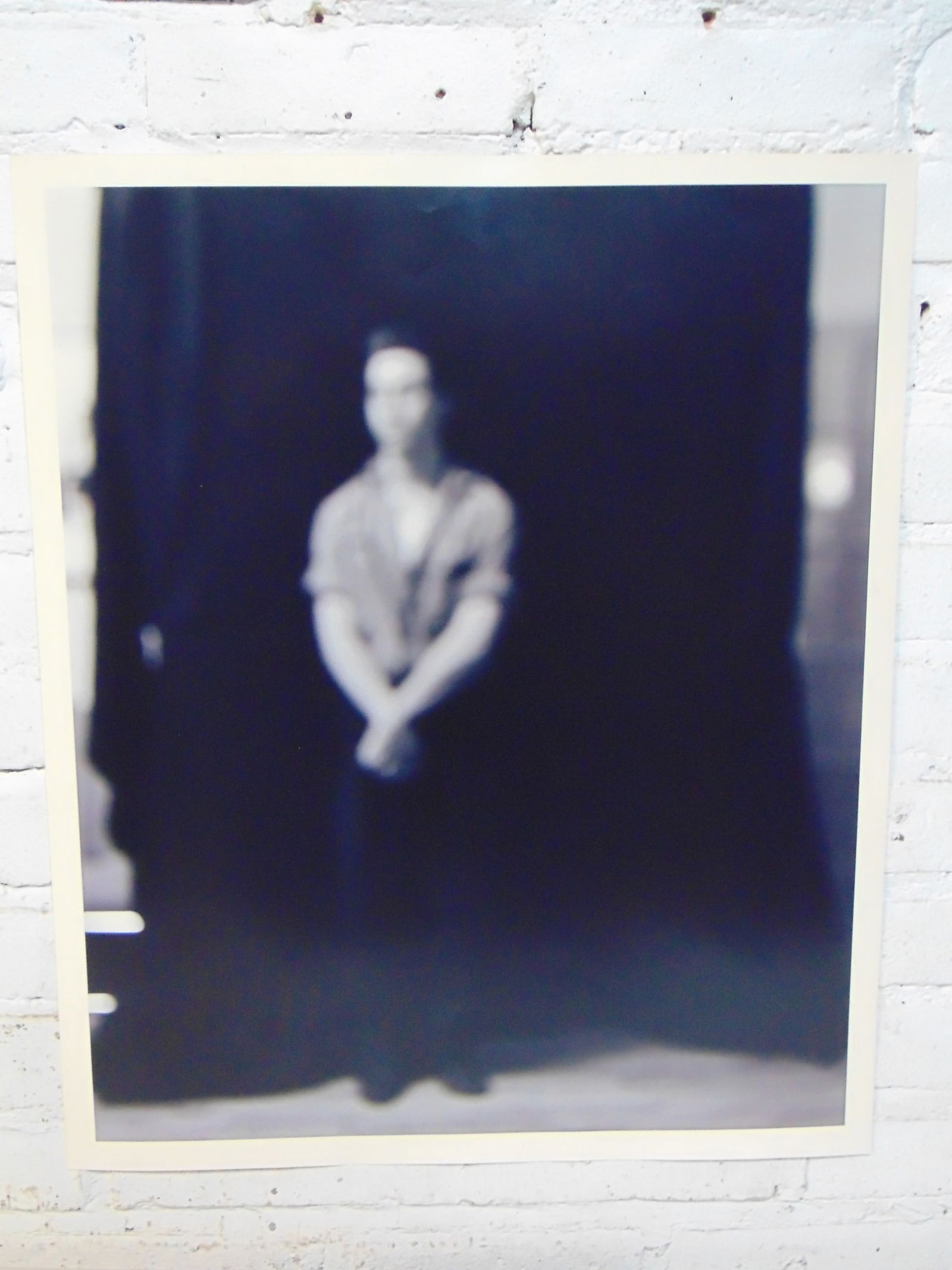 Photograph, out of focus portrait, Bill Jacobson, on photo paper, unsigned, "This Paper Hand (1 of 3)