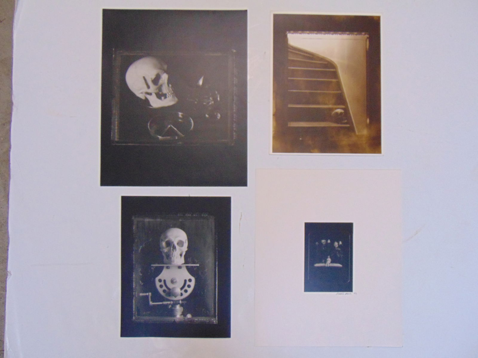 4 photographs, Alberto Caputo, "Skull and the Light Upstairs" (13 7/8" by 11"), Stillife with skull, (1 of 9)