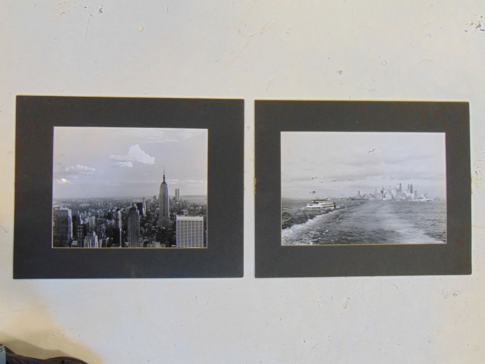 2 large photographs, New York City, "View from RCA Building, 1974" & "Harbor Scene, New York 1964", (1 of 6)