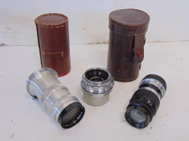 3 Carl Zeiss Jena & Ernst Leitz Wetzlar lenses, Nr. 3213631; No 2078930 & Wetzlar No. 260099 (1 of 7)