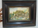 Painting, Village Fair, d'Apres Teniers, painting after David Teniers, in ebonized frame, fine