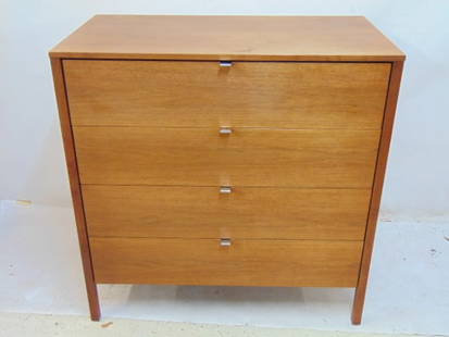 Florence Knoll for Knoll International chest of drawers with chrome pulls, 4 drawers, chest is 36": Florence Knoll for Knoll International chest of drawers with chrome pulls, 4 drawers, chest is 36" by 19.5", height is 37"
