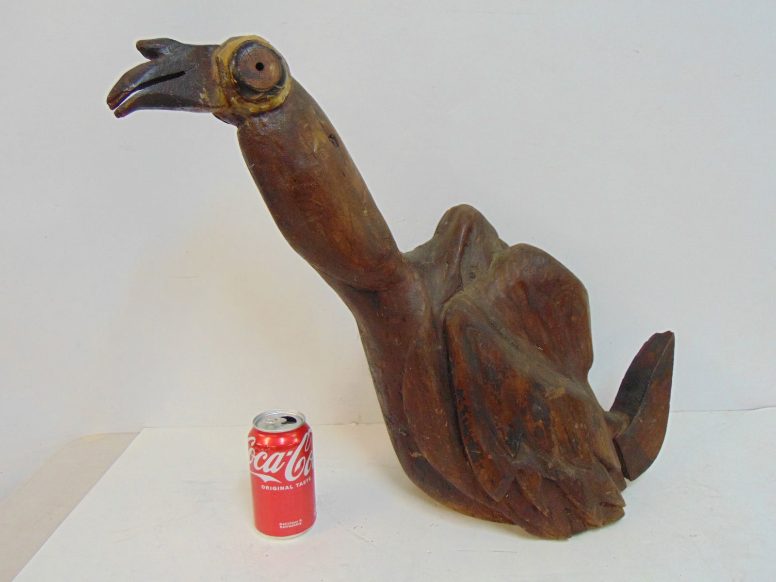 Folk art wood carving by Irving George Lehman, bird, rooster carving, 22" wide, 19.5" tall. (1 of 4)