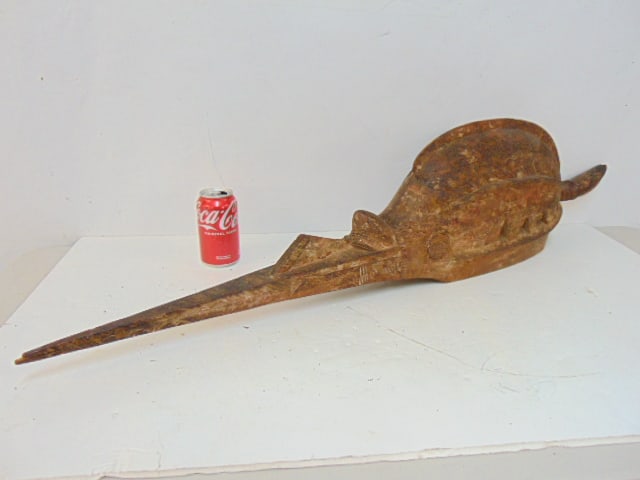 African carved wood Baga Anok, bird carving, no stand, length is 41" (1 of 5)
