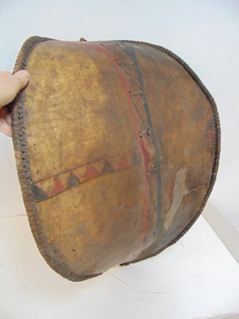 African shield attributed to Maasai people of Kenya, decorated with shells, 32" by 26.5" (1 of 5)