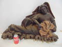 Plaster relief of an angel, sculpture is 34.5" wide, height is 22", has old repair