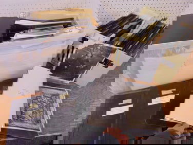 Large lot of restorer photographs, various folders describing and documenting the restoration proces