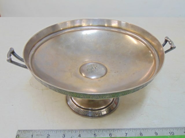 Sterling silver Gorham Tazza, 21 troy, 11" wide, 9" deep, height is 4.75" (1 of 5)