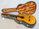 Guitar by Toshihiko Nakade, Constructor, No 1200AS, with fine inlaid detail, hairline in body,