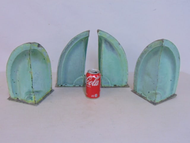 4 copper corner roof finials, architectural elements, height is 11" (1 of 4)