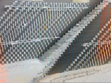 5 zinc window grates, all are 6 feet tall, width varies, 3 are 3 feet, two are 29" wide