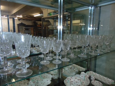 Lot crystal stemware by Waterford, 29 misc. stems, 5 large wine, 6 medium wine, 7 small wine, 4