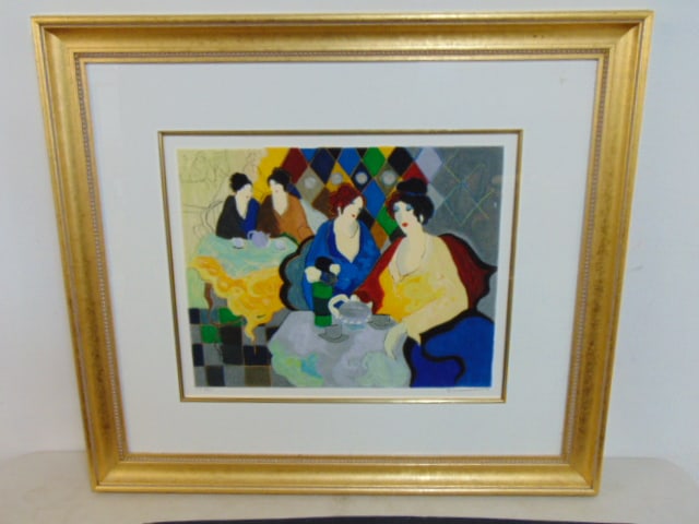 Serigraph, "Quiet Moments V", by Tarkay, with Wentworth Gallery certificate, 30" by 34" (1 of 4)