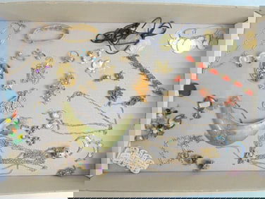 Jewelry. Lot of costume Jewelry to include mostly gold tone pcs & coral see pictures for details