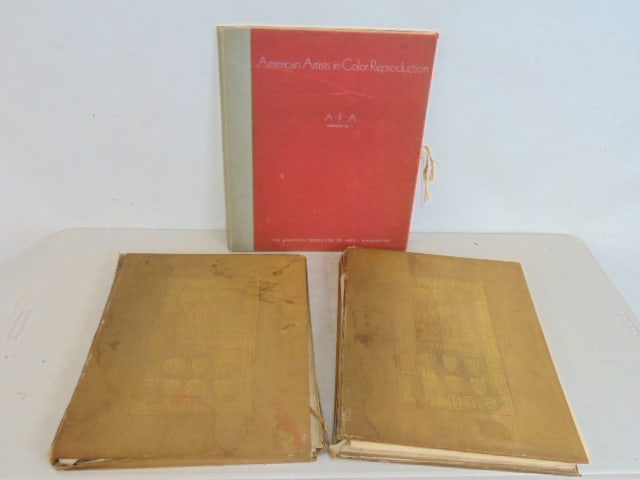 2 books & portfolio, "Old Italian Masters, engraved by Timothy Cole & portfolio, "American Artists (1 of 8)