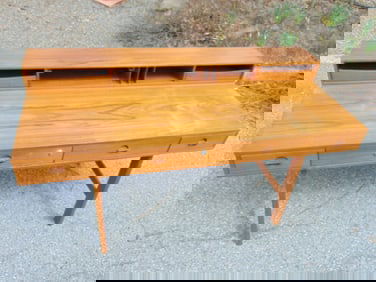 Mid Century hinged top desk by Peter Lovig Nielsen, Dansk, desk is 64" wide, 28.75" deep, height is