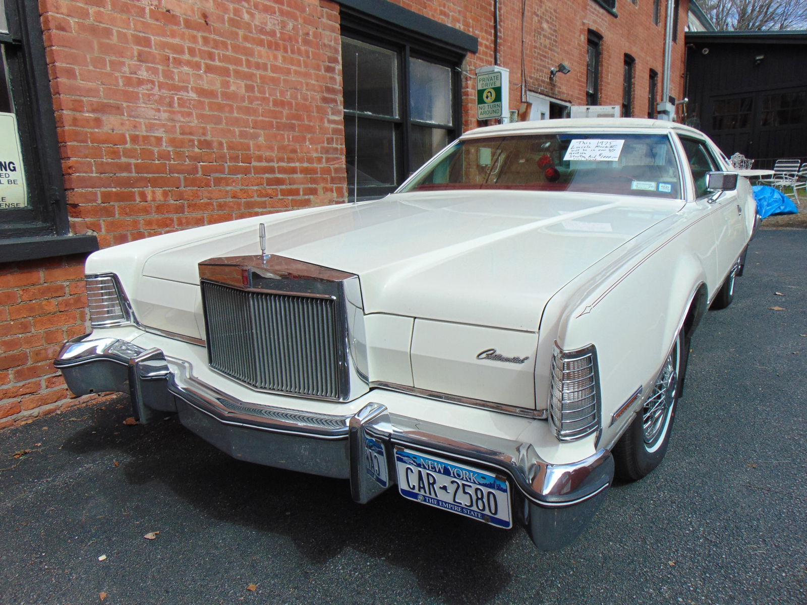 1975 Lincoln Continental Mark IV, 2 door soft top in white, white & red leather interior, runs great (1 of 20)