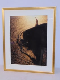 Large framed photograph, Statue of Liberty, signed Ted Spiegel, Spiegel was a photographer for Natio