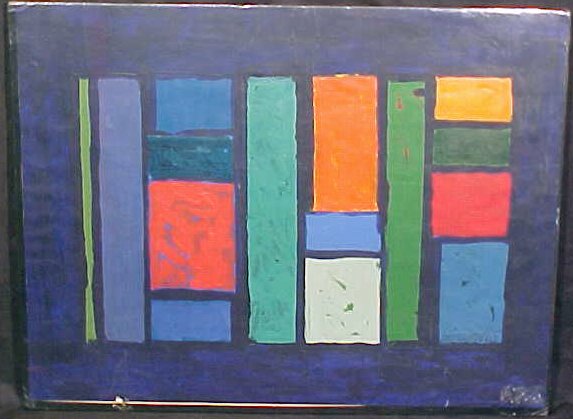 Oil on paper, abstract, sgd. Charmion von Wiegand 1965: Oil on paper, abstract, sgd. Charmion von Wiegand 1965, 19" by 25" Charmion von Wiegand (1896–1983), abstract painter and art critic. She was close friends with Mondrian, who influenced her to start