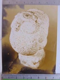 Photograph by Soichi Sunami, subject stone carving "Weather Prophet" by Mark Morrison, photograph is