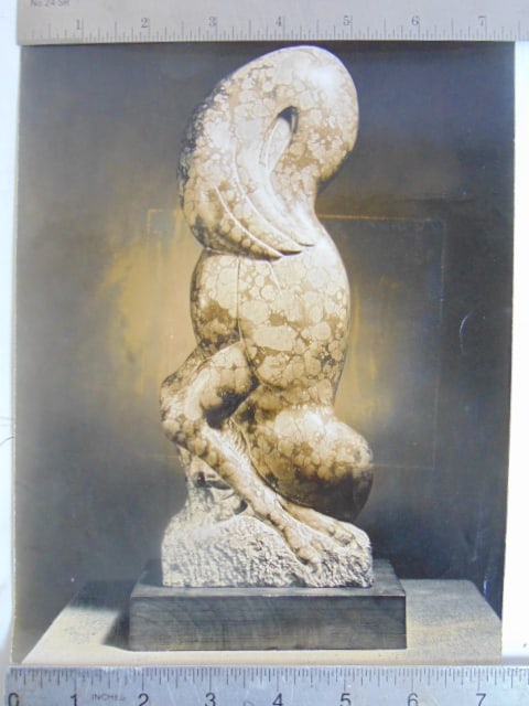 Photograph by Soichi Sunami, subject stone carving Red Cockerel by Mark Morrison, photograph is 9.5" (1 of 3)