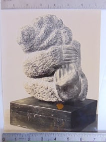 Photograph by Soichi Sunami, subject stone carving "Cinnamon Bear" by Mark Morrison, photograph is