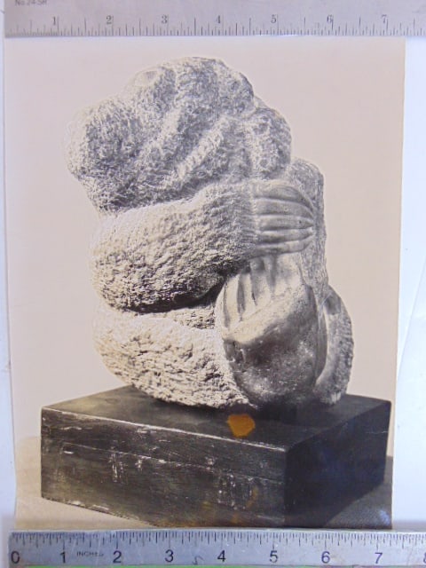 Photograph by Soichi Sunami, subject stone carving "Cinnamon Bear" by Mark Morrison, photograph is (1 of 3)
