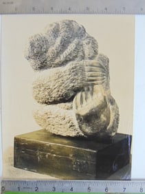 Photograph by Soichi Sunami, subject stone carving "Cinnamon Bear" by Mark Morrison, photograph is