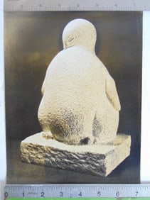 Photograph by Soichi Sunami, subject stone carving, small penguin by Mark Morrison, photograph is