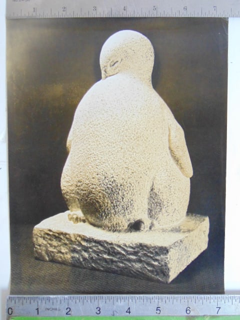 Photograph by Soichi Sunami, subject stone carving, small penguin by Mark Morrison, photograph is (1 of 2)
