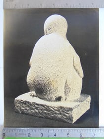 Photograph by Soichi Sunami, subject stone carving, small penguin by Mark Morrison, photograph is