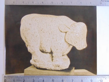 Photograph by Soichi Sunami, subject stone carving, calf by Mark Morrison, photograph is 9.5" by 7
