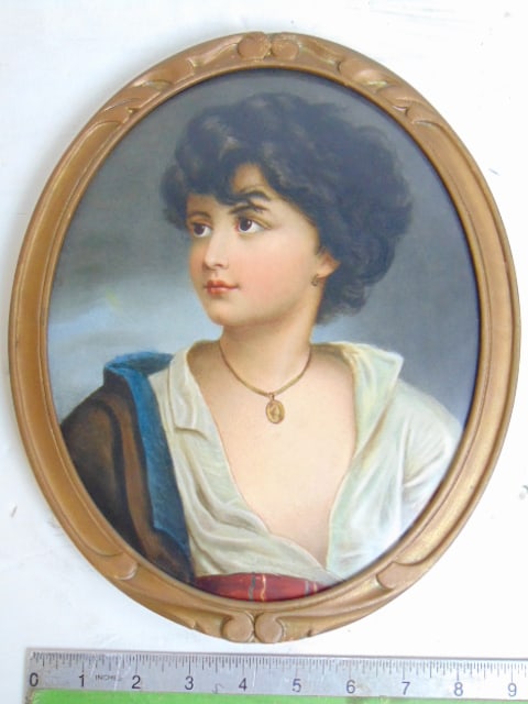 KPM porcelain plaque, "Neapolitan Boy", additional writing on back is illegible, good condition, 11: KPM porcelain plaque, "Neapolitan Boy", additional writing on back is illegible, good condition, 11 7/8" by 9 7/8"
