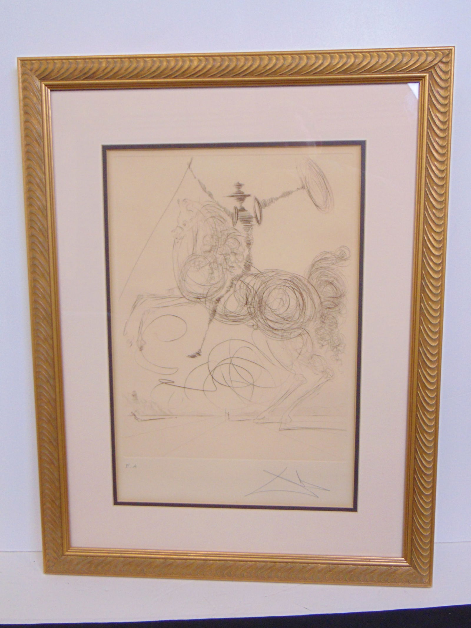 Lithograph, Don Quixote, Salvador Dali, E.A. , 26.5" by 20.5" (1 of 5)