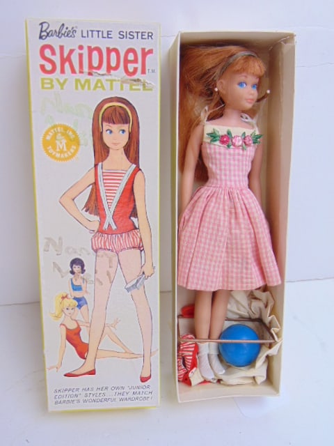 Barbie's little sister "Skipper", in original box, box is 10" by 3" by 2": Barbie's little sister "Skipper", in original box, box is 10" by 3" by 2"