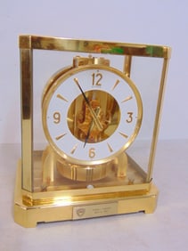 LeCoultre Atmos clock, 8.25" wide, 6.25" deep, height is 9"