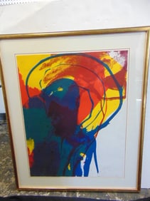 Lithograph, expressionist abstract, signed Paul Jenkins, 1971, edition 15/47, 34.75" by 29"