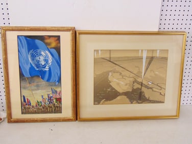 2 illustrations, Donald F. Moss & Richard Edes Harrison, "Editorial: United Nations", by Donald