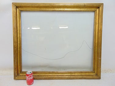 Slater Studio gilt frame with glass insert, by Edwin Slater, carved & gilt wood, inside dimensions a