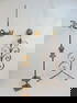 Large weathervane directional & iron and copper lightning rod, directional is 79" tall, width is
