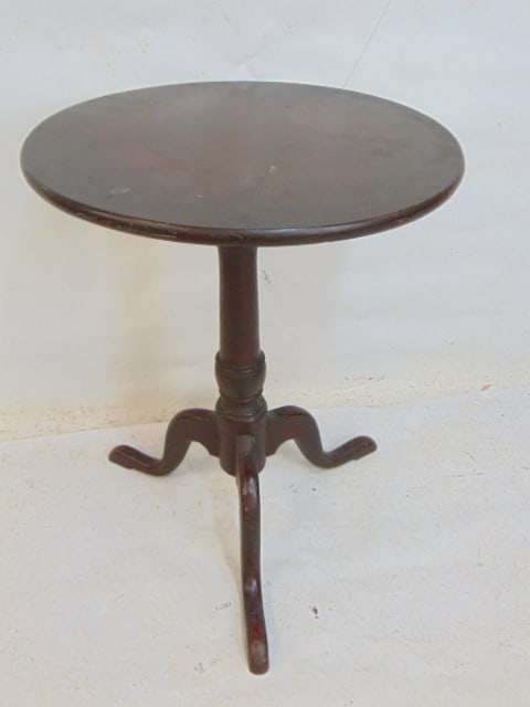 Antique round candle stand, top is 19.25", height is 25.75" (1 of 4)